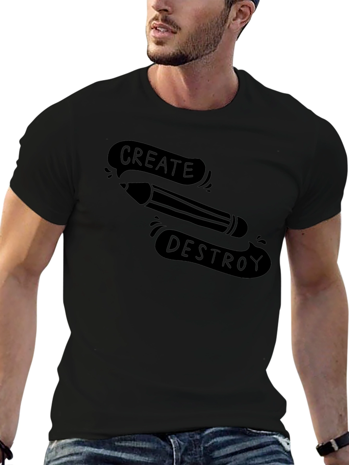 Create & Destroy Graphic Tee - Black