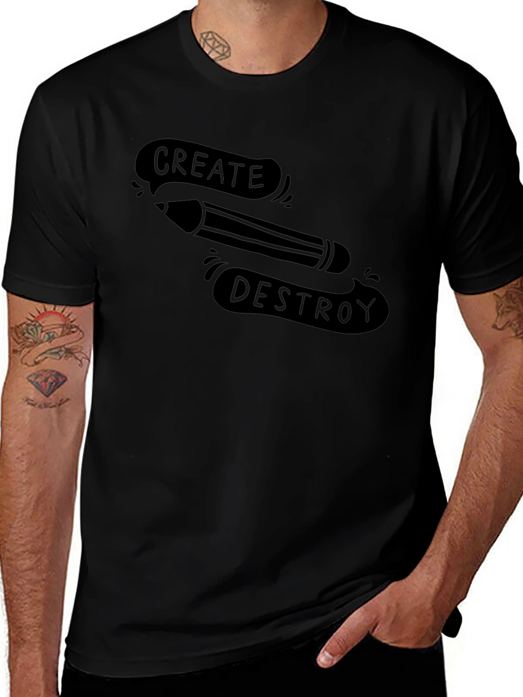 Create & Destroy Graphic Tee - Black