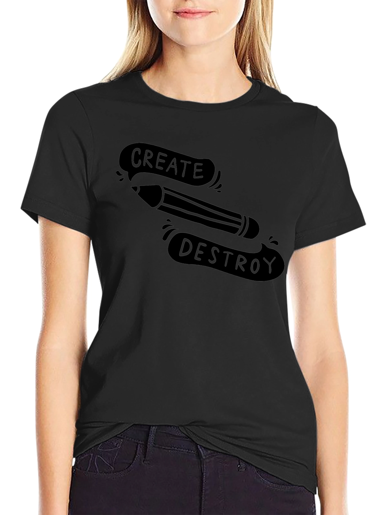 Create & Destroy Graphic Tee - Black