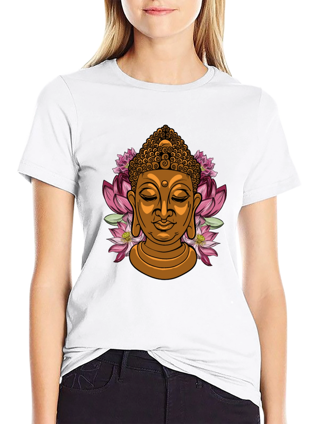 Buddha Lotus Graphic T-Shirt