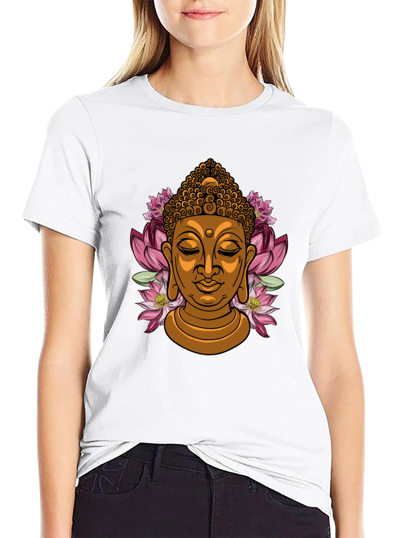 Buddha Lotus Graphic T-Shirt