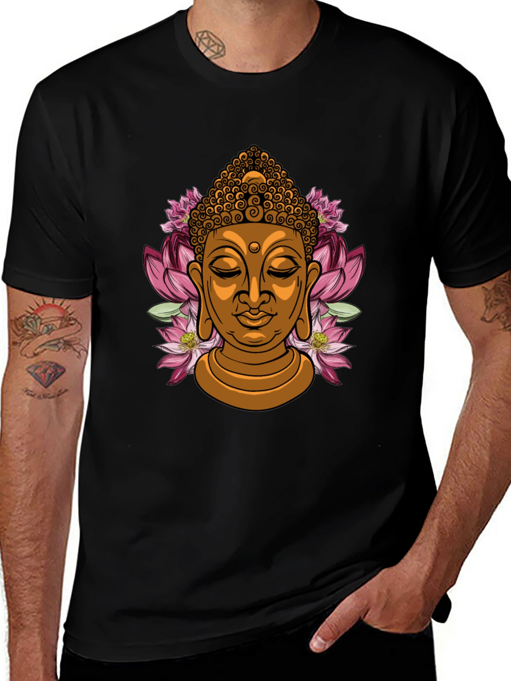 Buddha Lotus Graphic T-Shirt