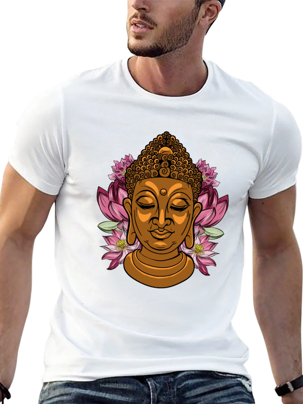 Buddha Lotus Graphic T-Shirt