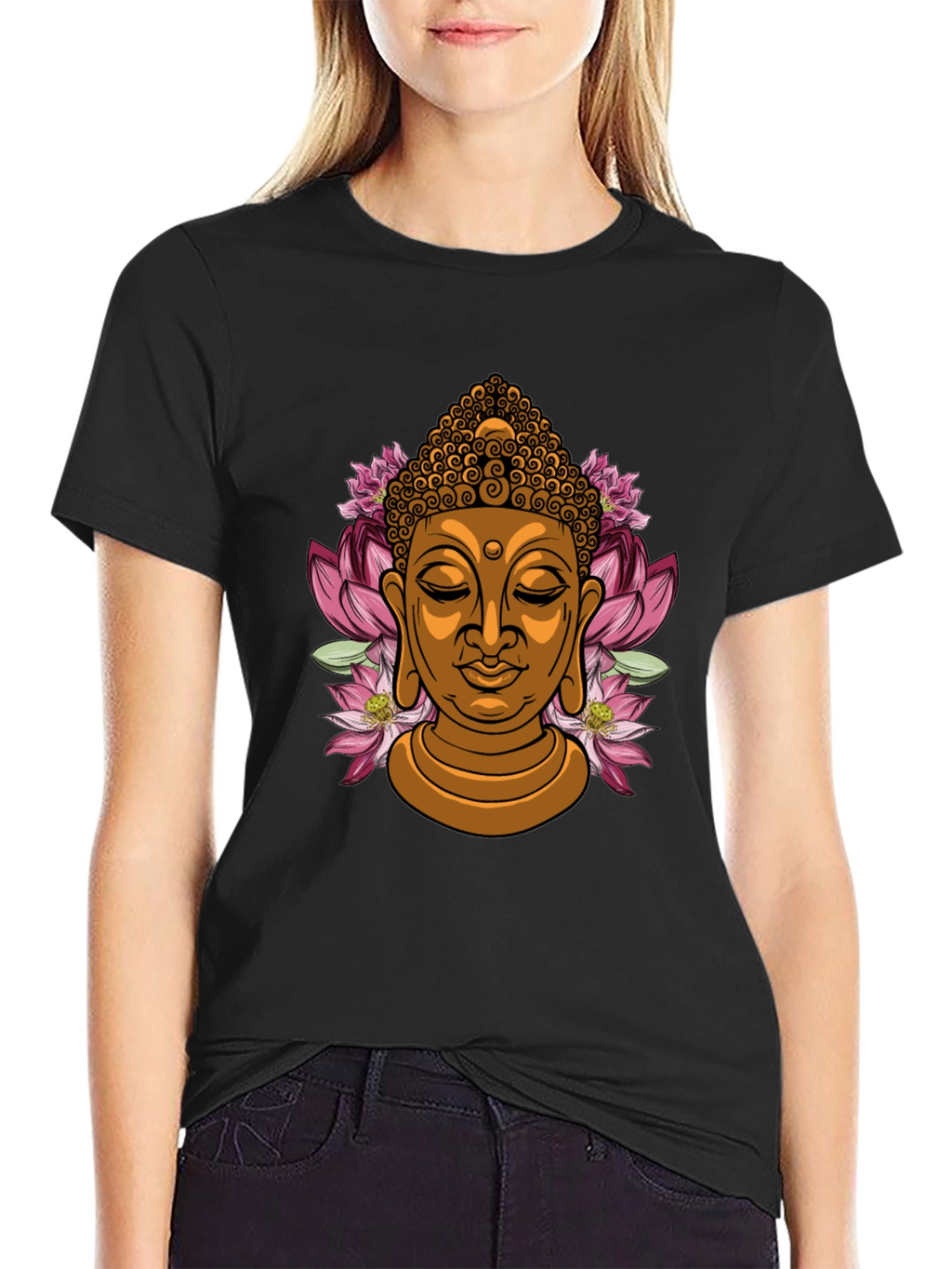 Buddha Lotus Graphic T-Shirt