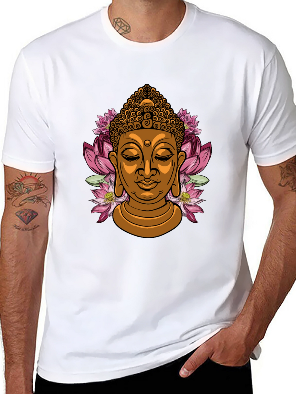 Buddha Lotus Graphic T-Shirt