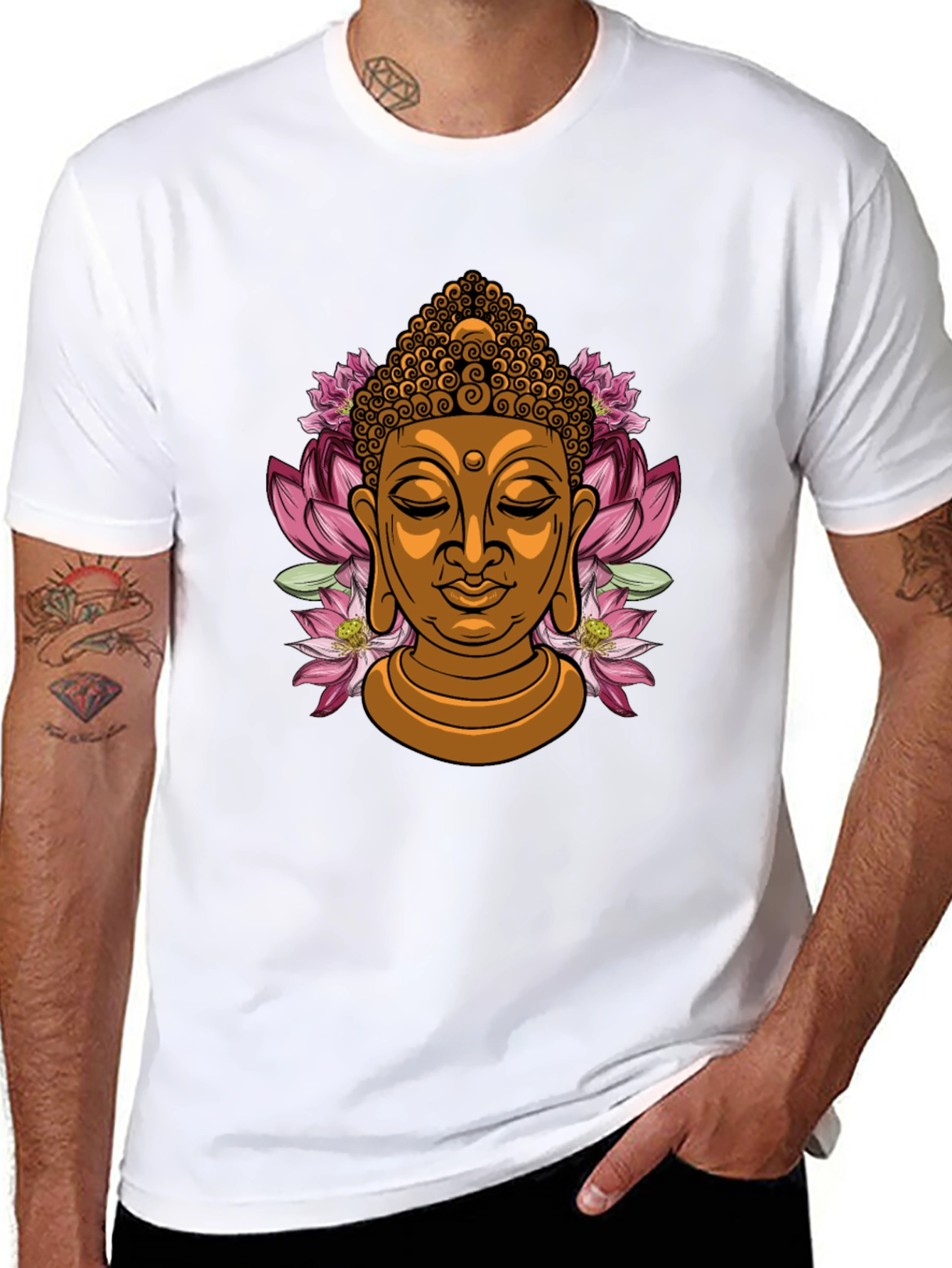 Buddha Lotus Graphic T-Shirt