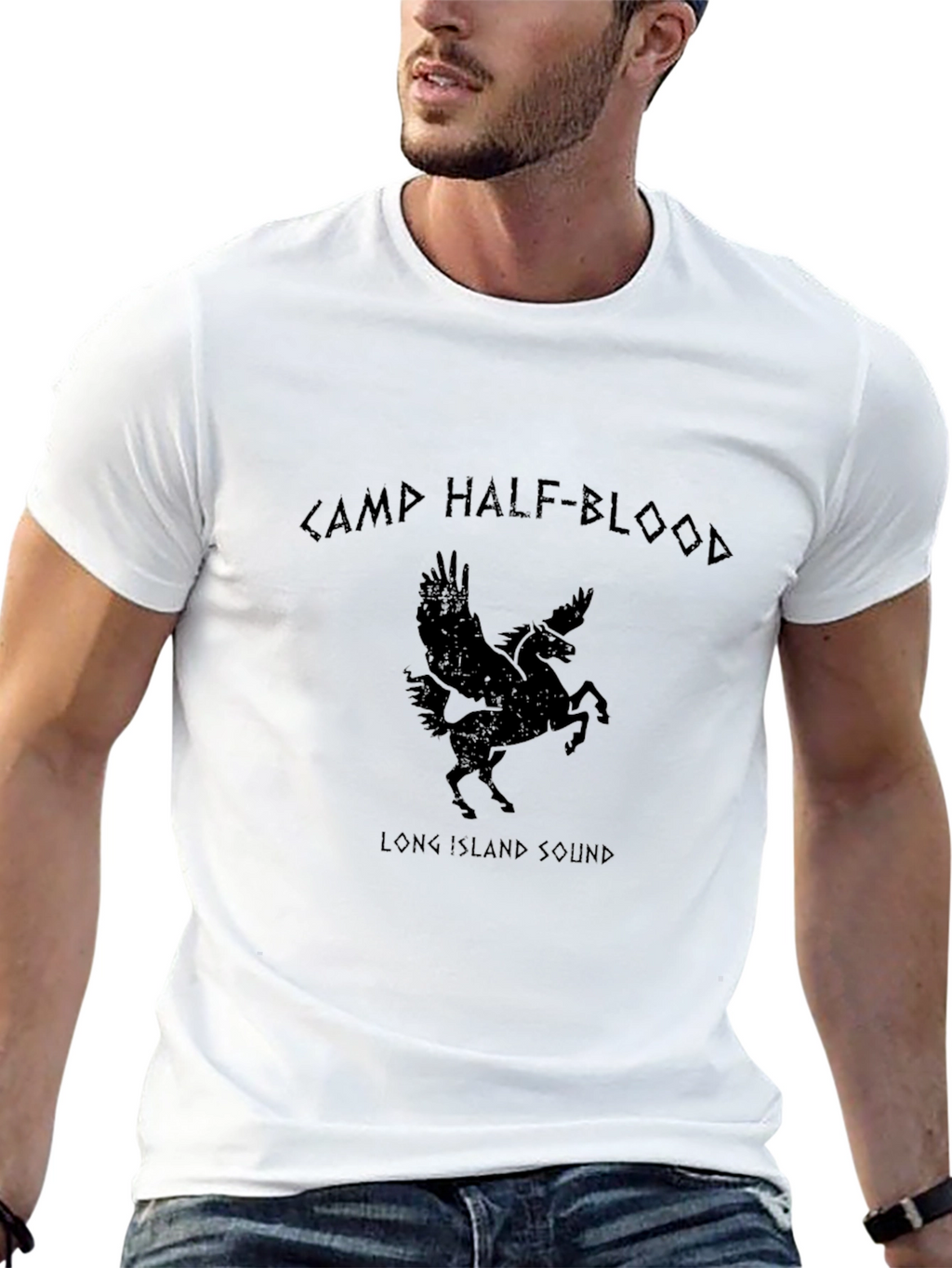Camp Half-Blood Pegasus Black T-Shirt