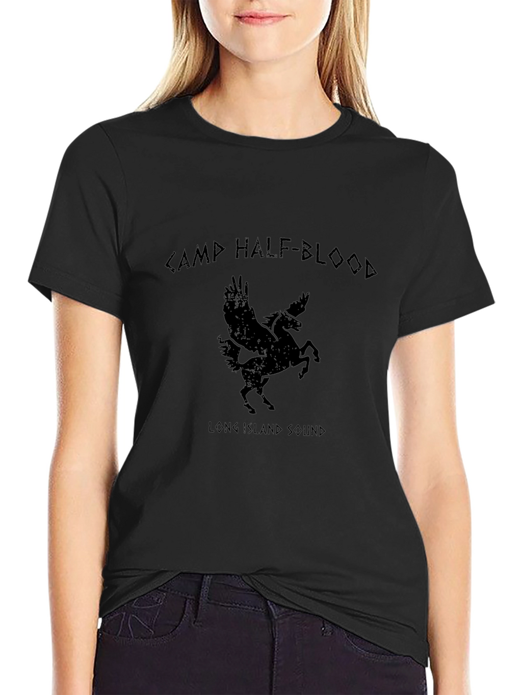 Camp Half-Blood Pegasus Black T-Shirt