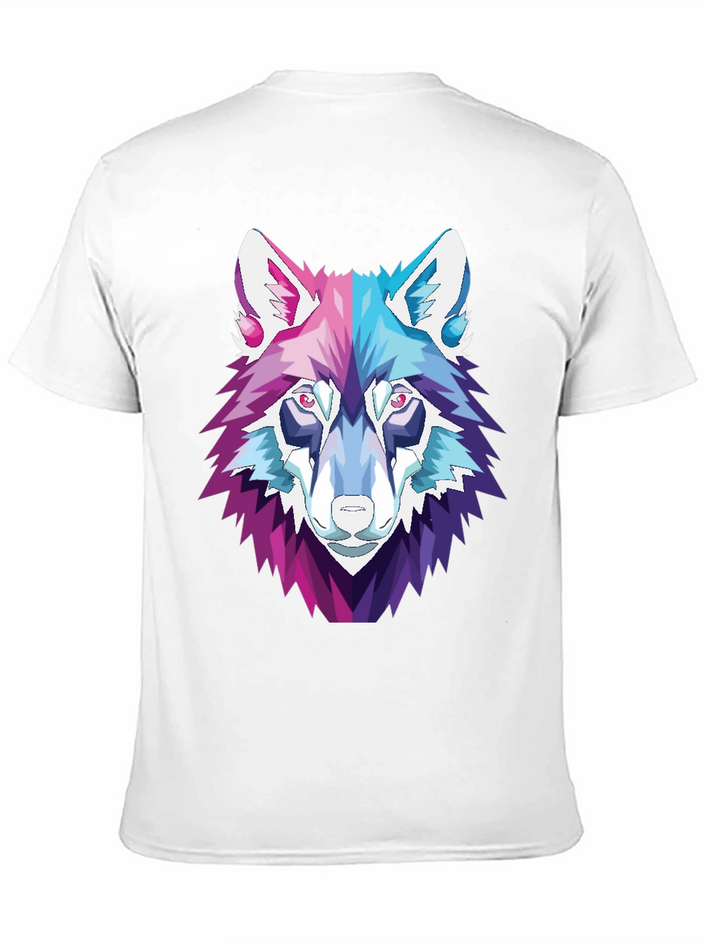 Geometric Wolf Head Graphic T-Shirt