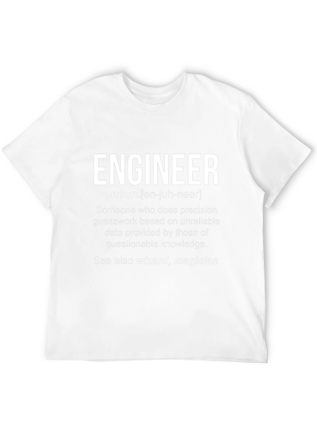 Engineer Definition Black T-Shirt - Funny Gift