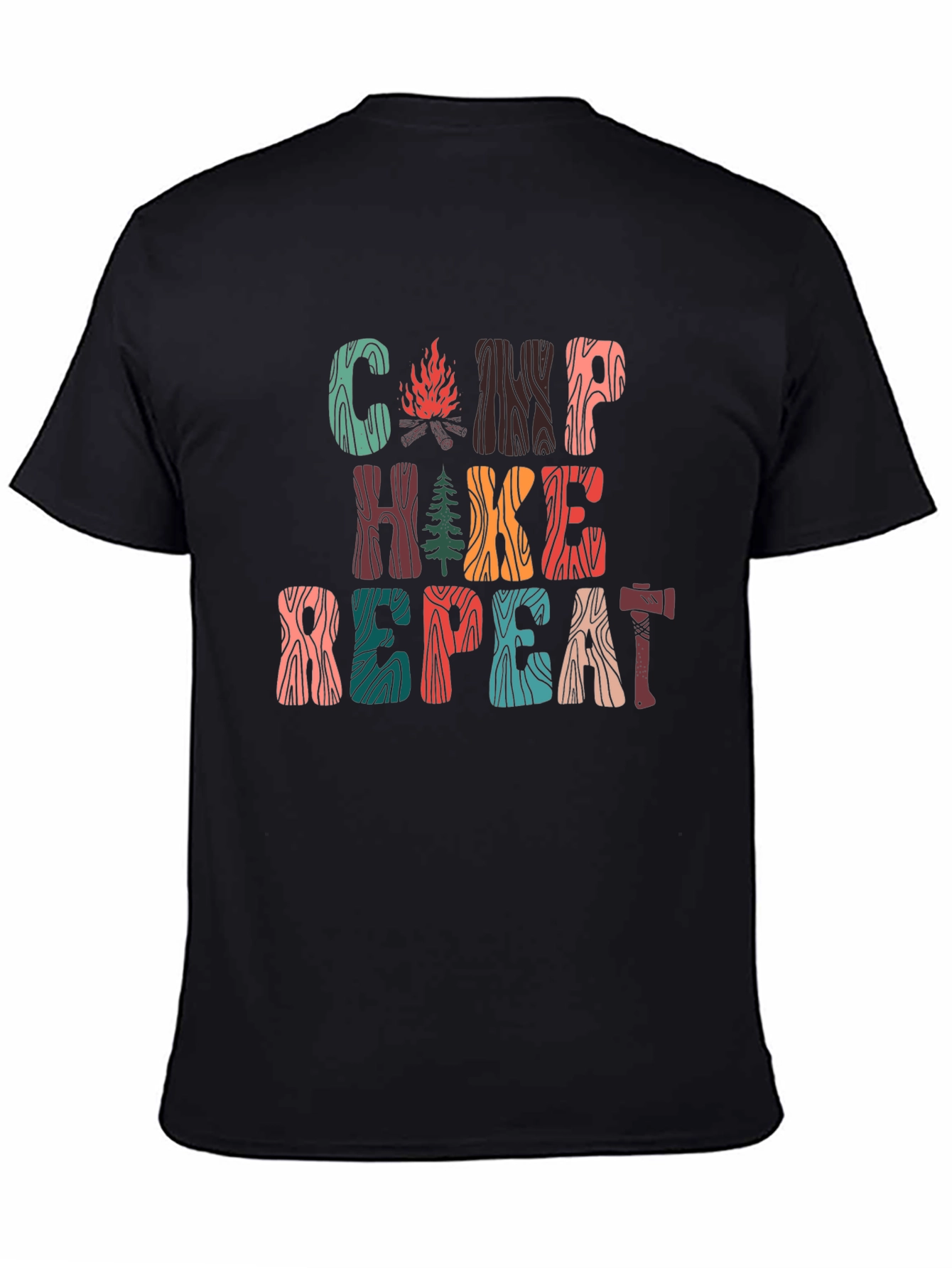 Camp Hike Repeat Graphic T-Shirt - Adventure Ready