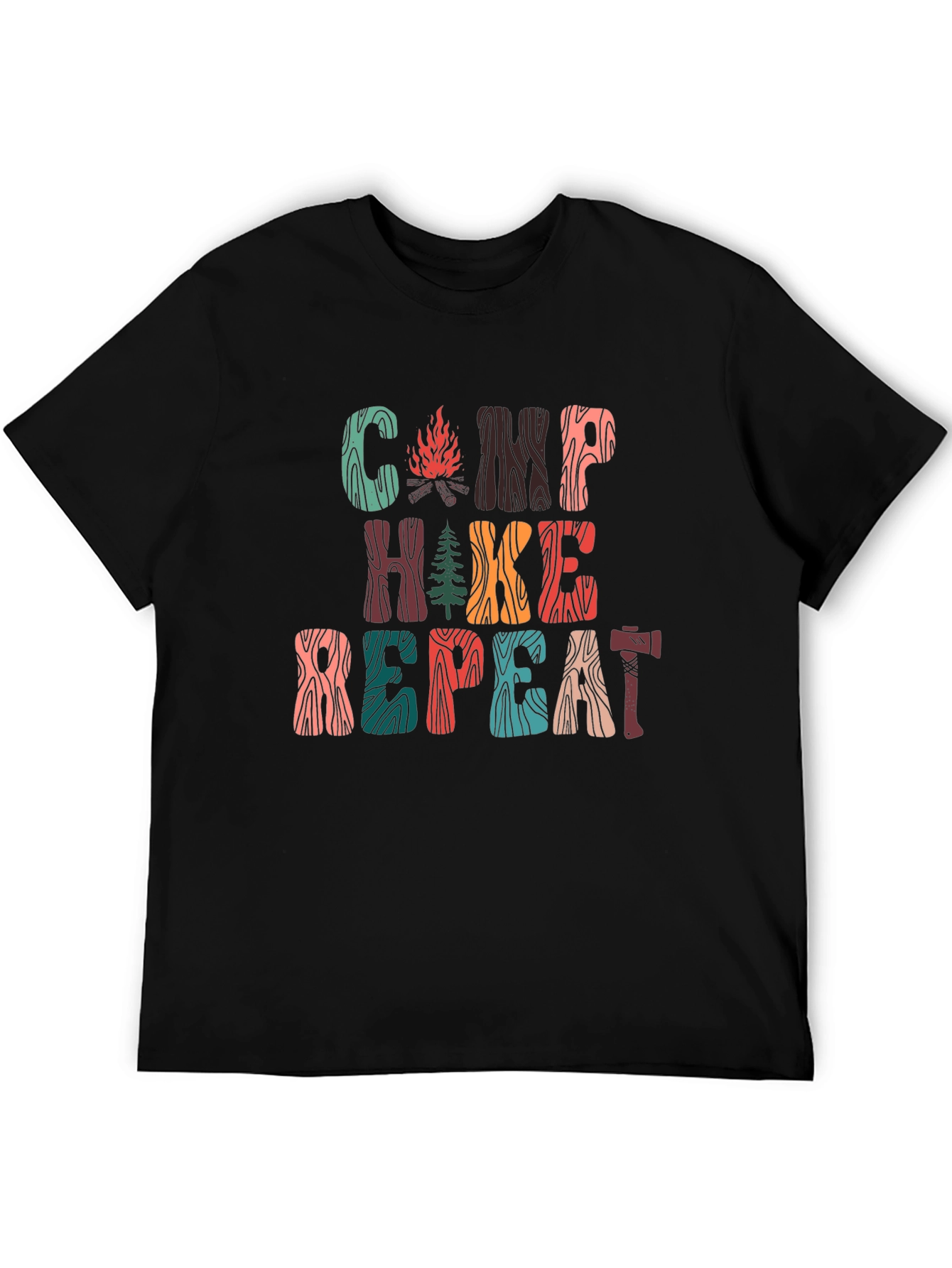 Camp Hike Repeat Graphic T-Shirt - Adventure Ready