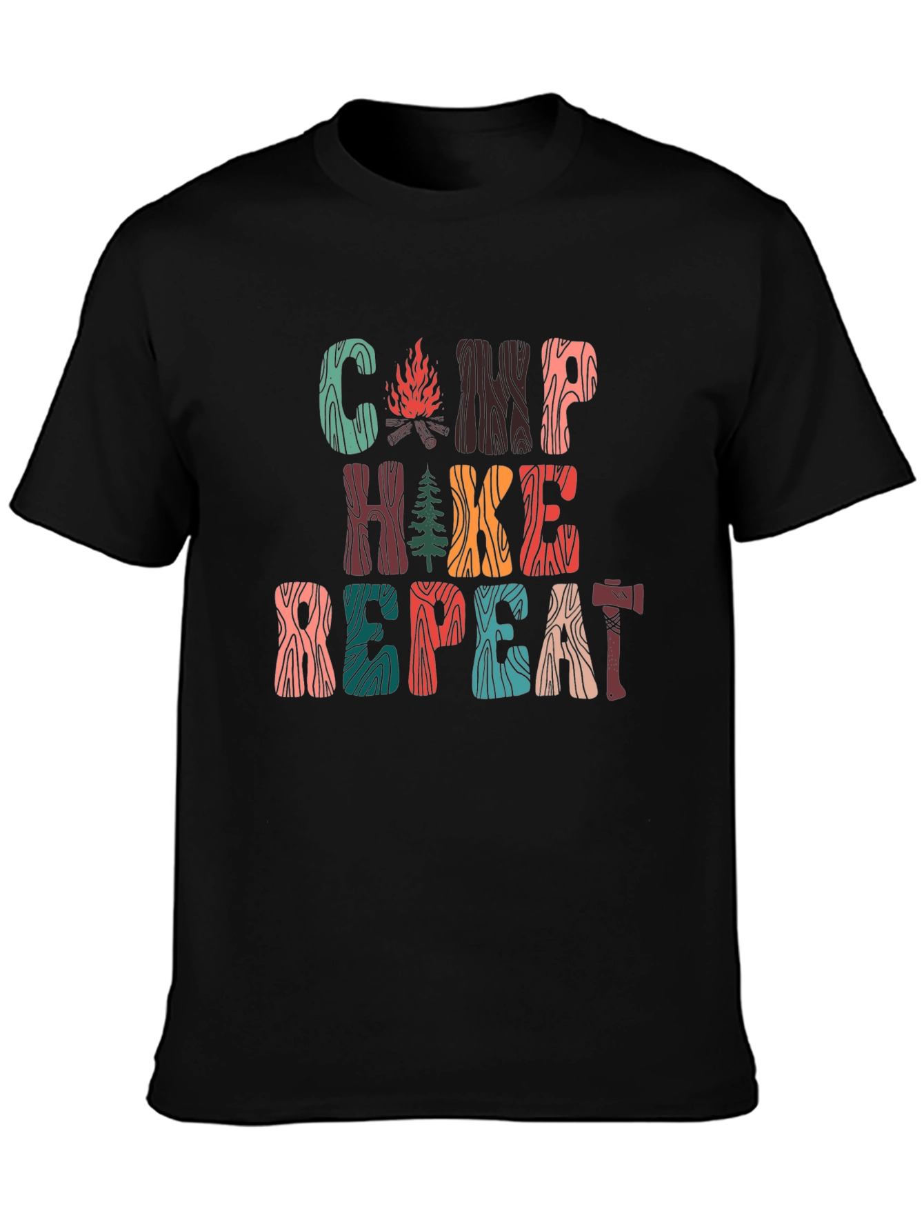 Camp Hike Repeat Graphic T-Shirt - Adventure Ready
