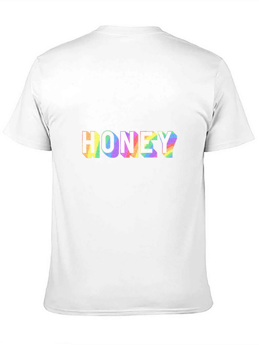 Honey Rainbow Print Black T-Shirt