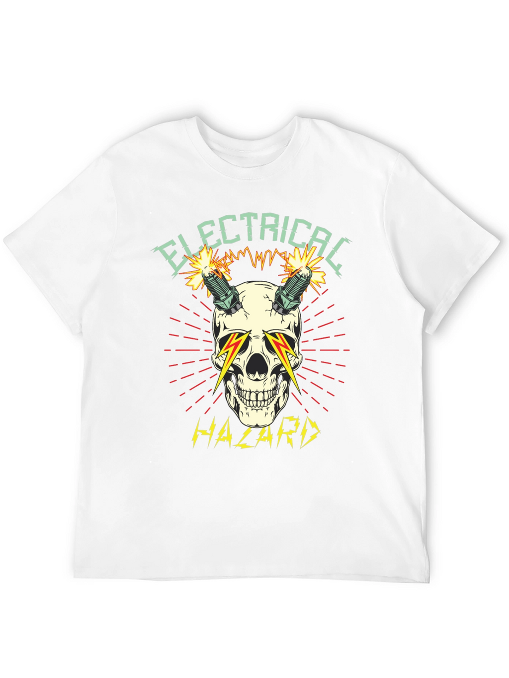 Electrical Hazard Skull Graphic T-Shirt
