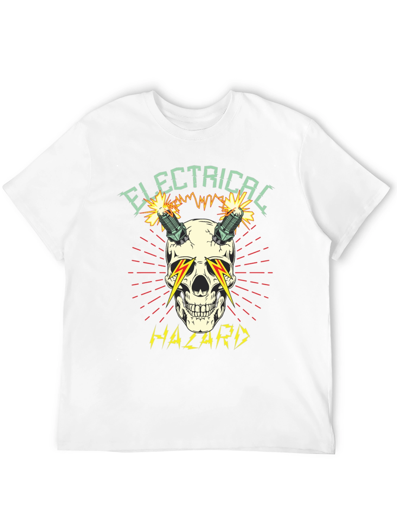 Electrical Hazard Skull Graphic T-Shirt