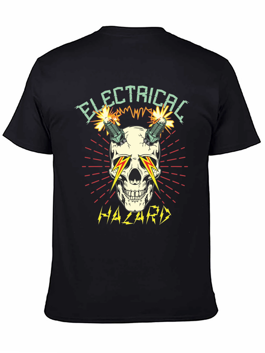 Electrical Hazard Skull Graphic T-Shirt
