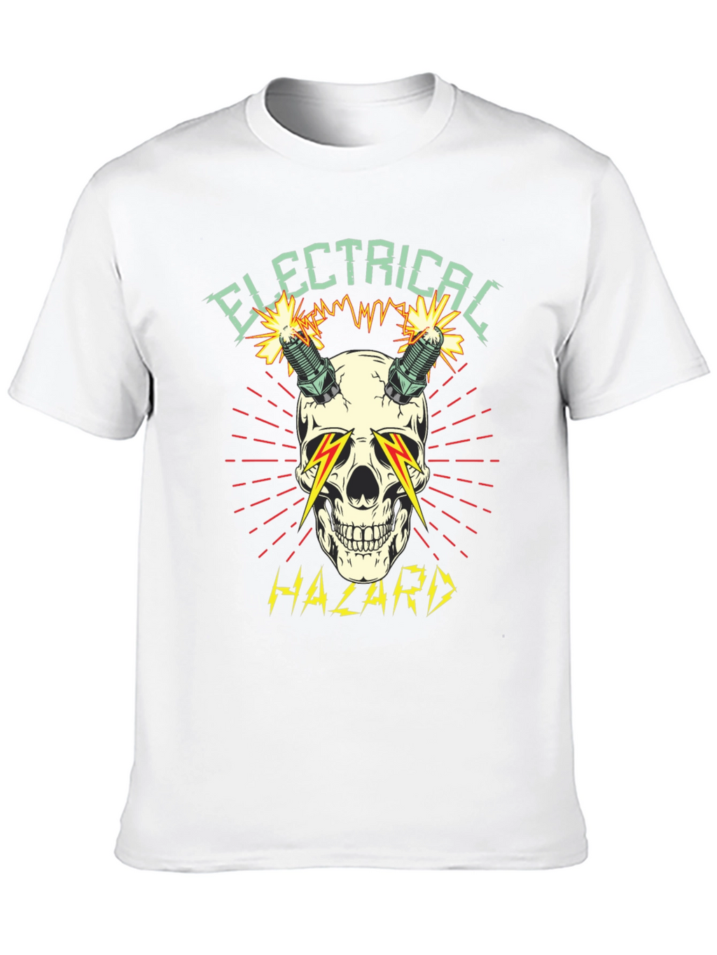 Electrical Hazard Skull Graphic T-Shirt