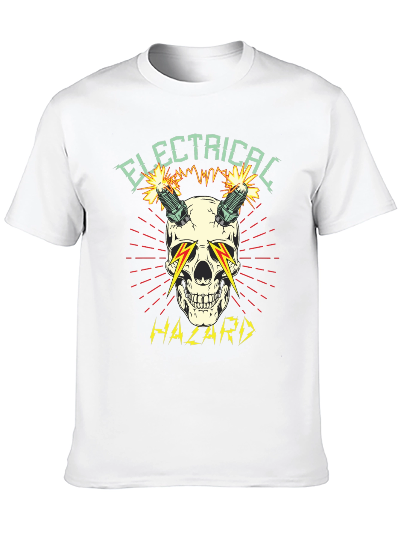 Electrical Hazard Skull Graphic T-Shirt