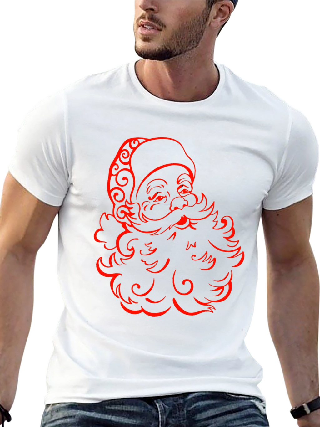 Festive Santa Graphic Tee