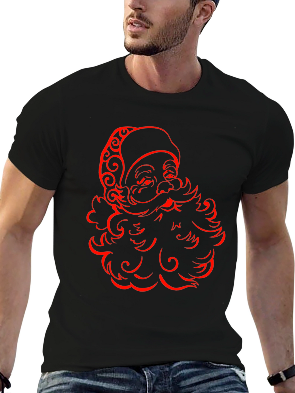 Festive Santa Graphic Tee