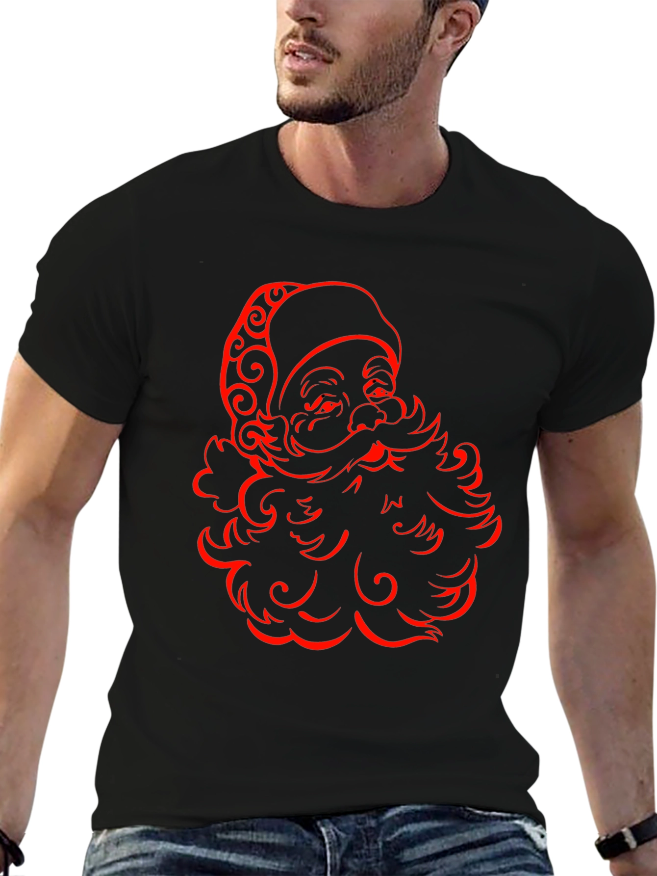 Festive Santa Graphic Tee