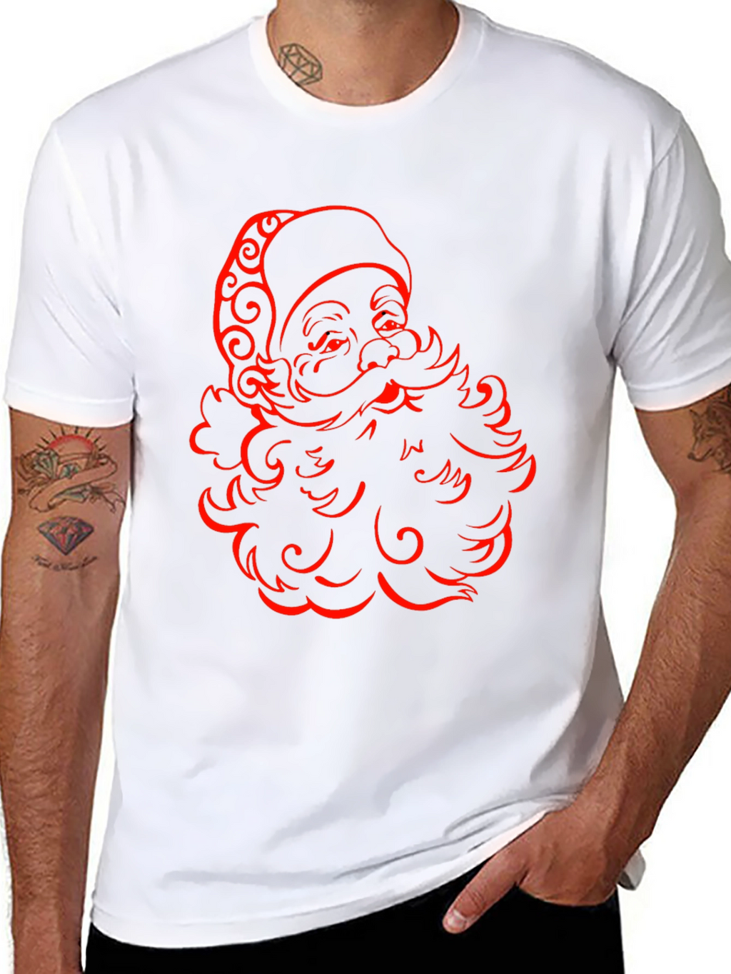 Festive Santa Graphic Tee