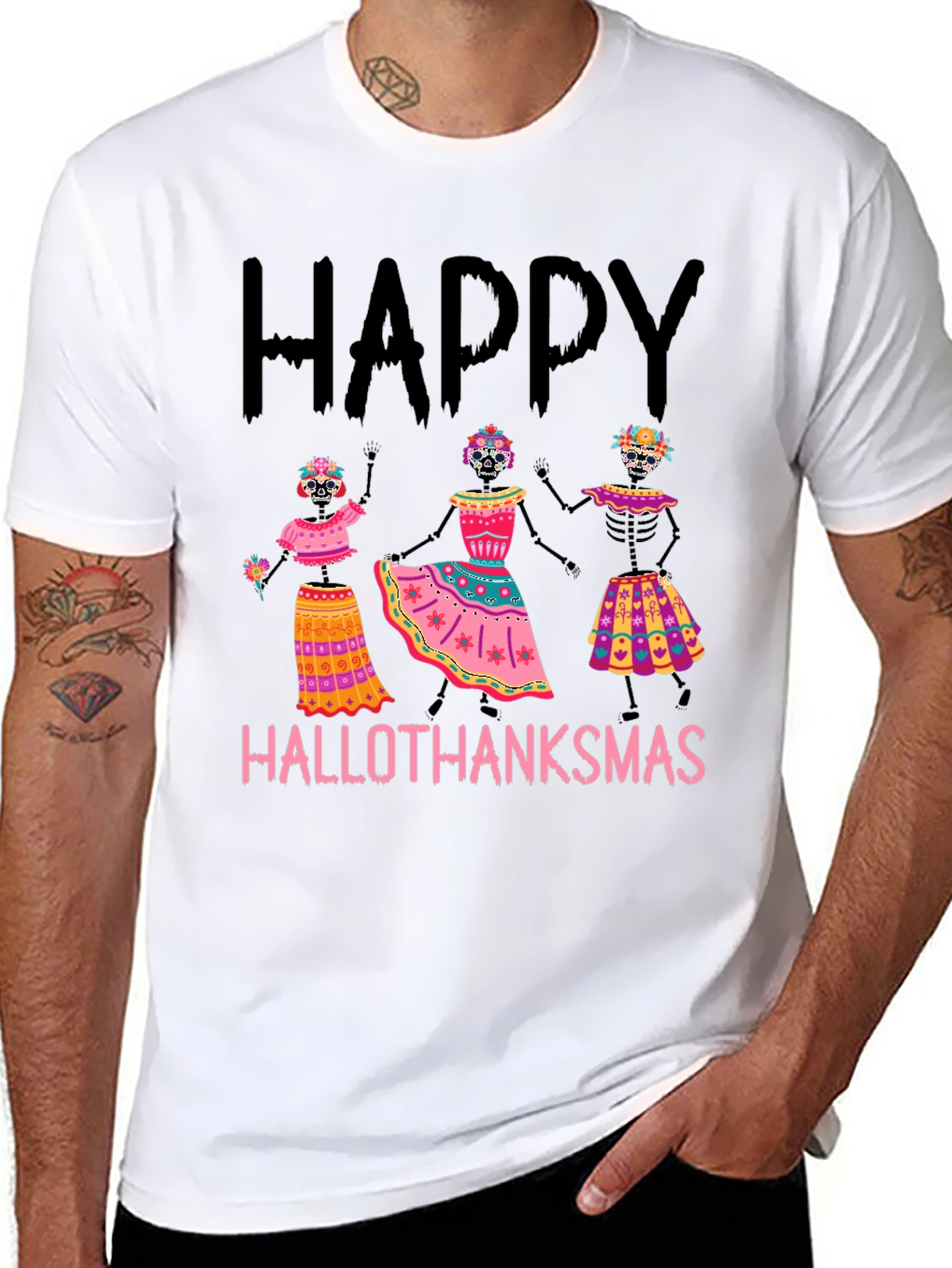 Hallothanksmas Skeleton T-Shirt