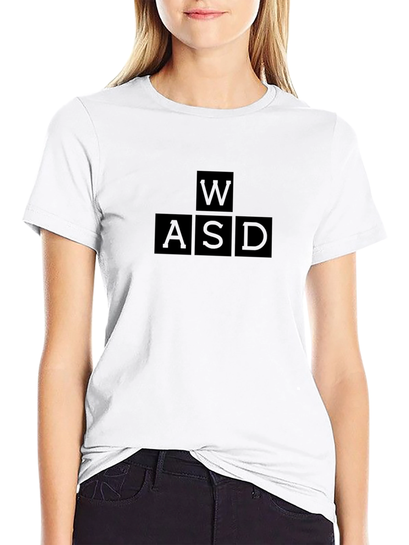 Gamer WASD Keys T-Shirt - Black