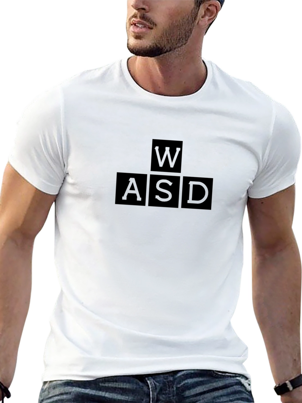 Gamer WASD Keys T-Shirt - Black