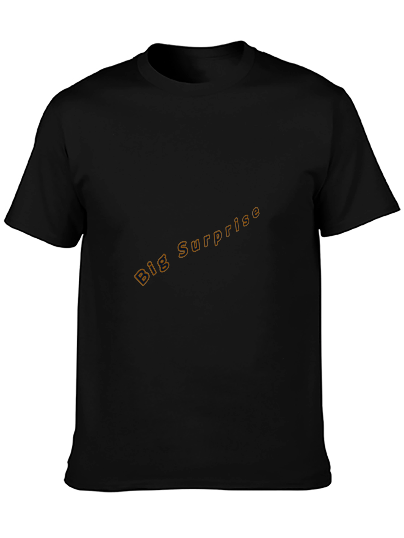 Black Crew Neck Tee - Big Surprise