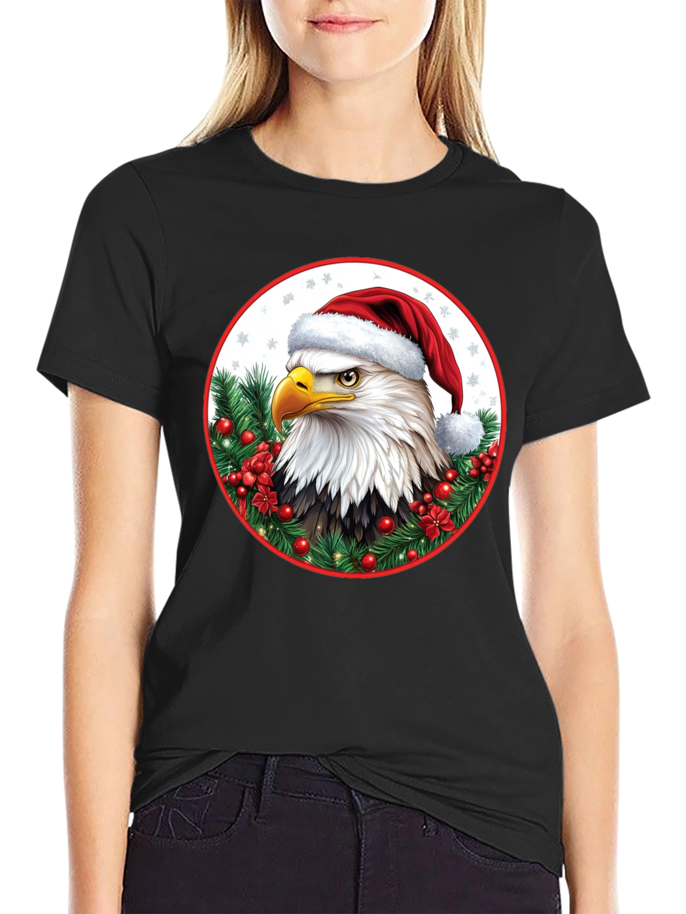 Festive Eagle Holiday T-Shirt