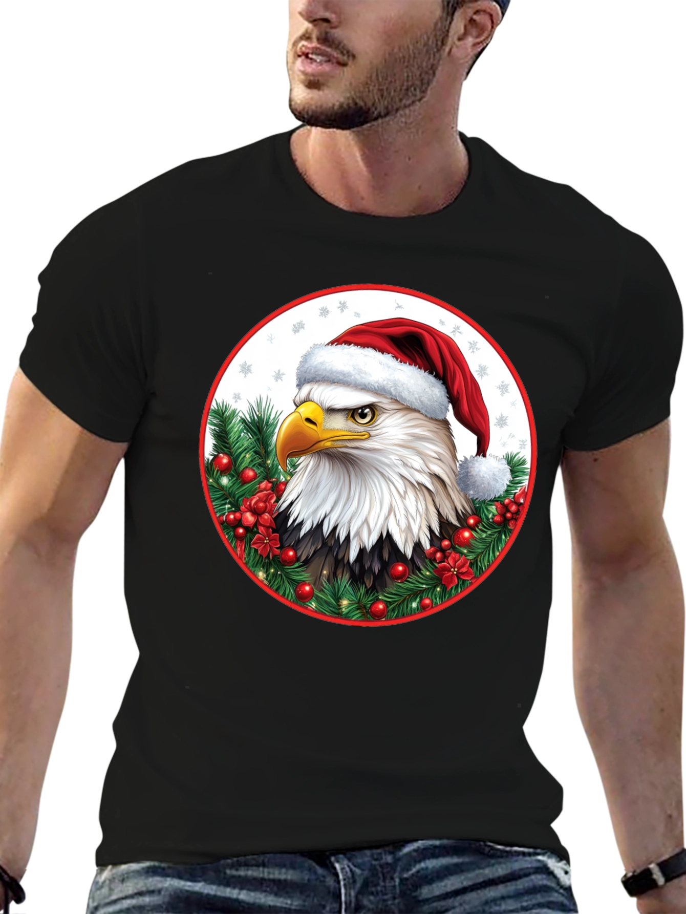 Festive Eagle Holiday T-Shirt