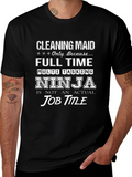 Cleaning Maid Ninja Black T-Shirt