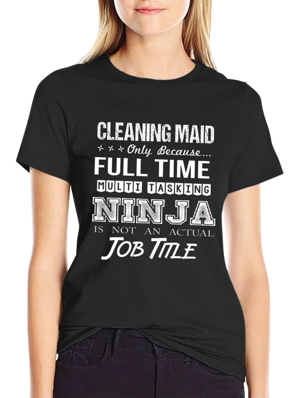 Cleaning Maid Ninja Black T-Shirt