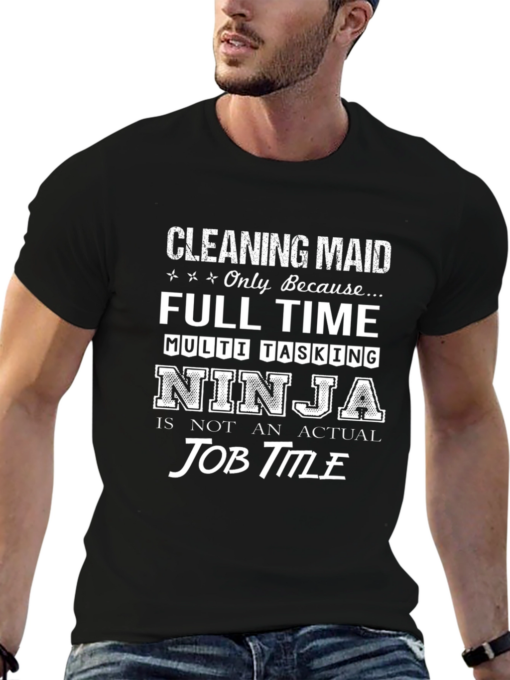 Cleaning Maid Ninja Black T-Shirt