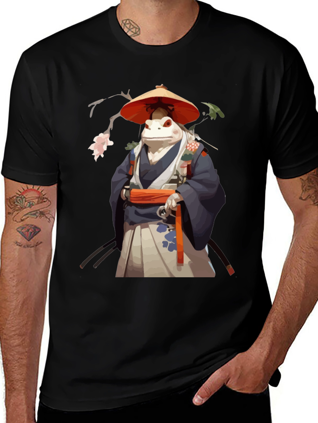 Frog Samurai T-Shirt - Cool Unique Design