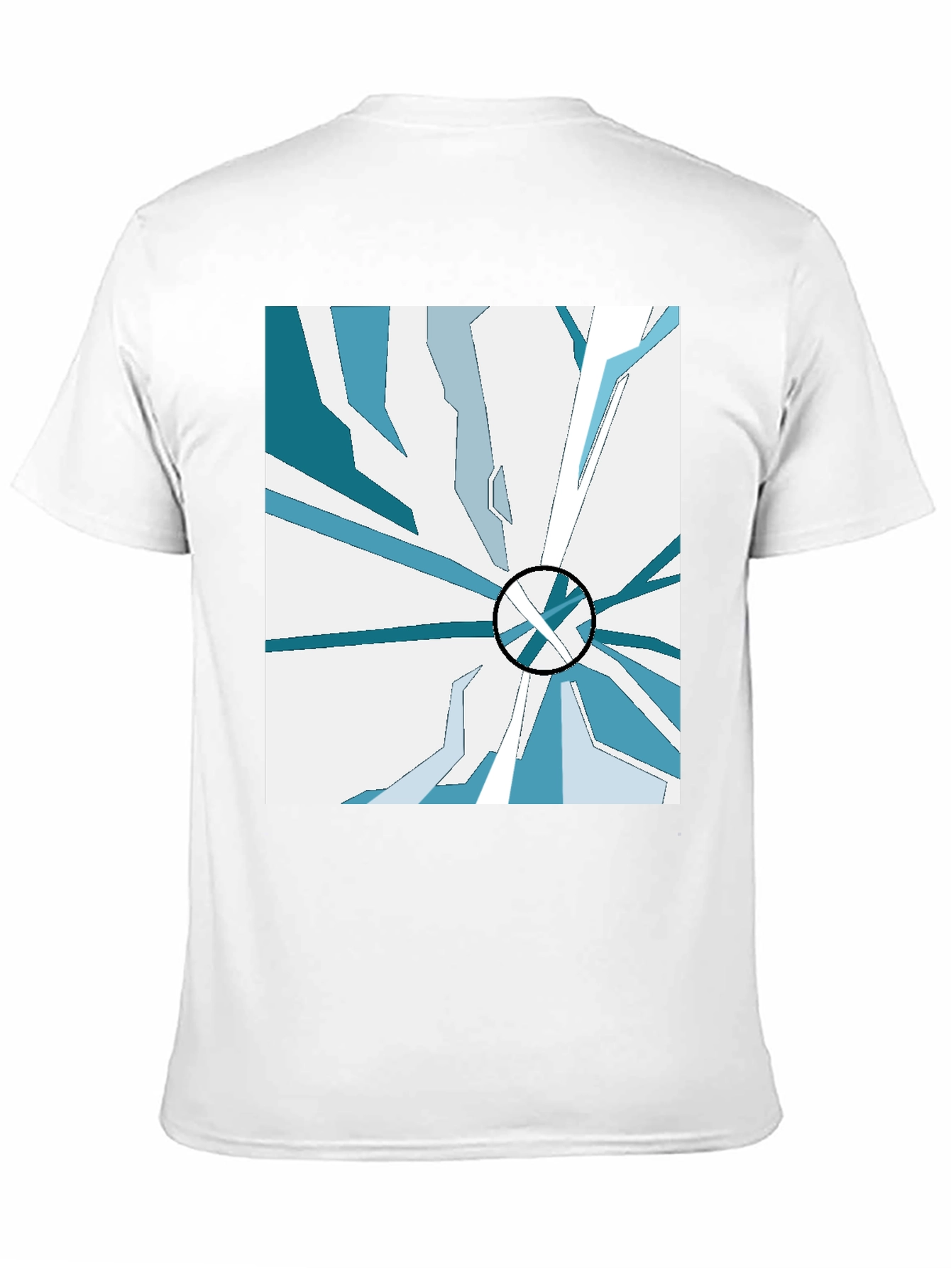 Abstract Ice Design Black T-Shirt