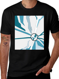 Abstract Ice Design Black T-Shirt