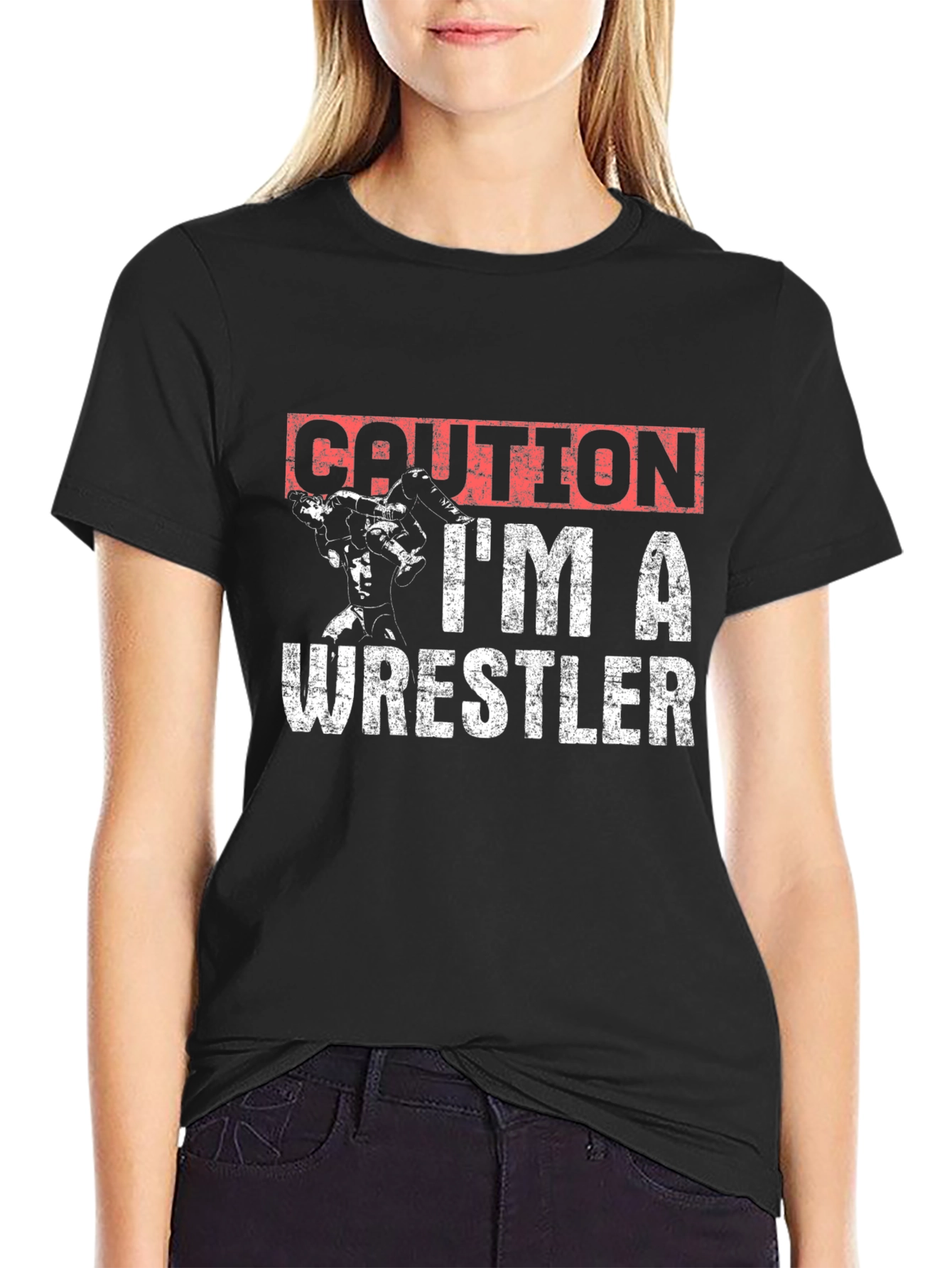 Caution Im A Wrestler Graphic T-Shirt