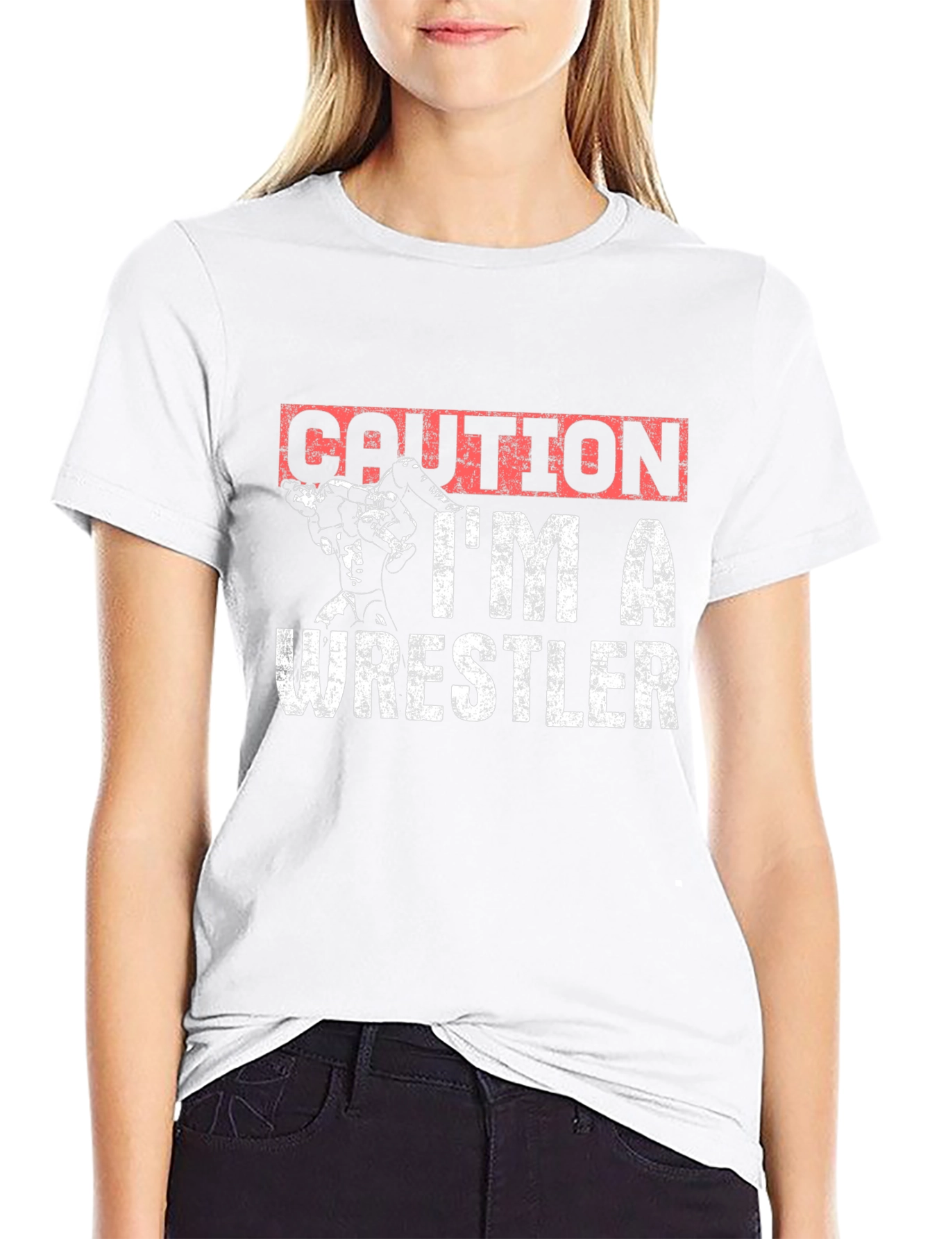 Caution Im A Wrestler Graphic T-Shirt