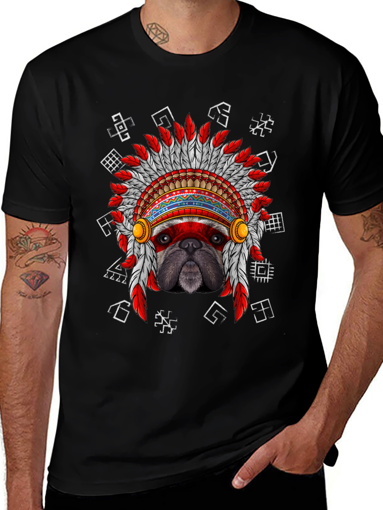 Bulldog Chief Headdress T-Shirt