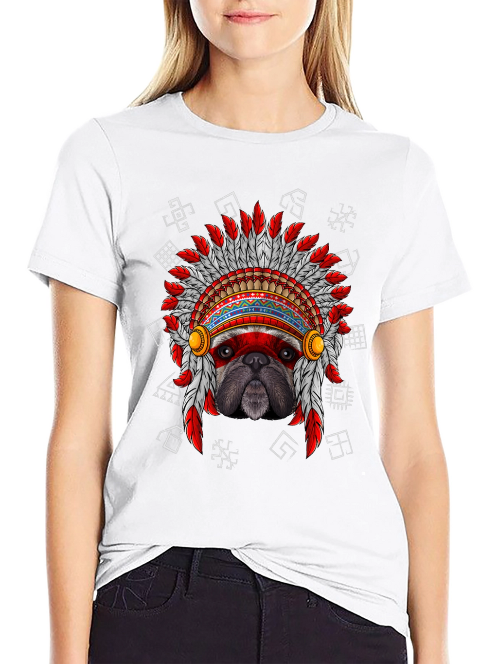 Bulldog Chief Headdress T-Shirt