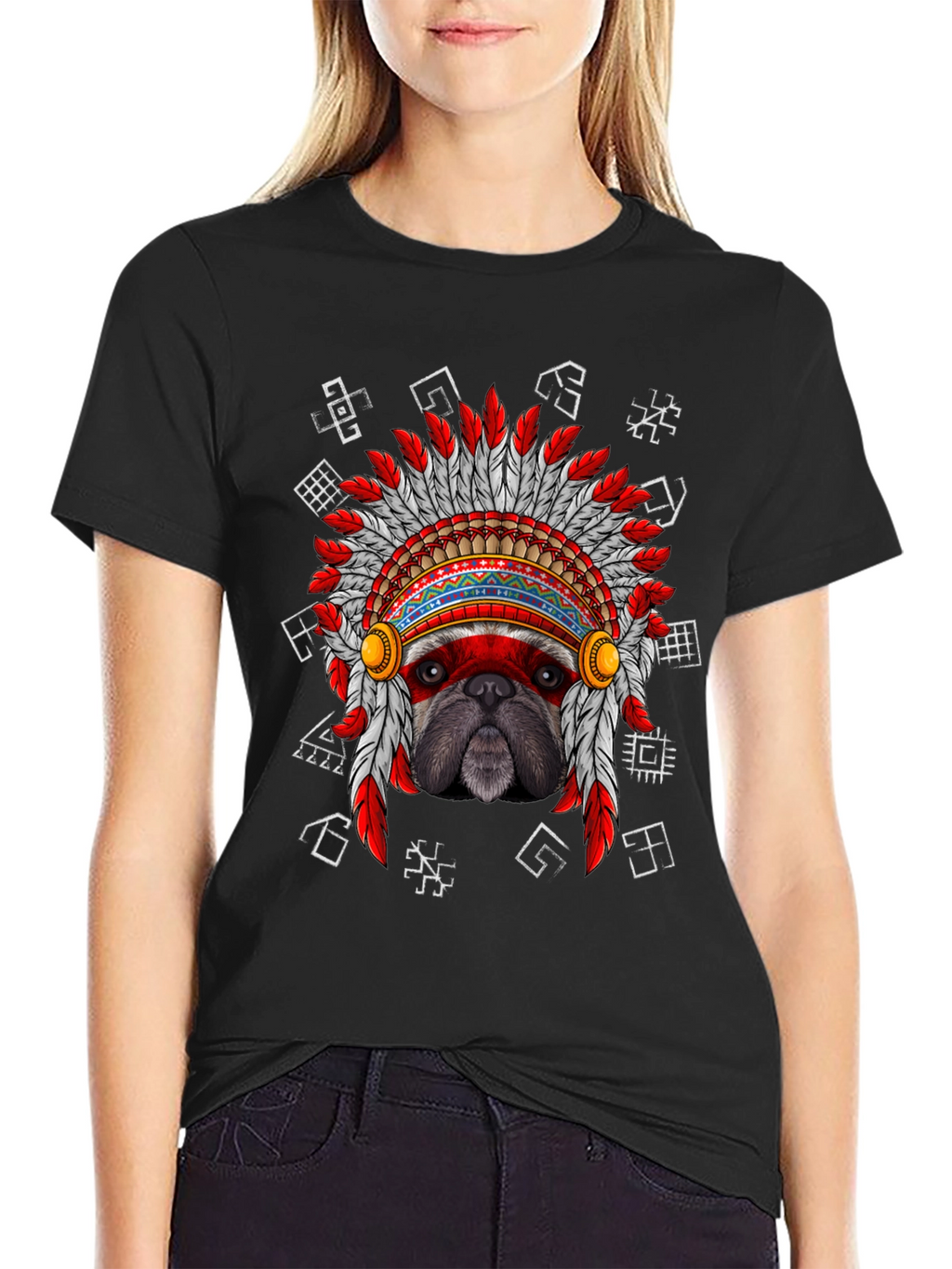 Bulldog Chief Headdress T-Shirt