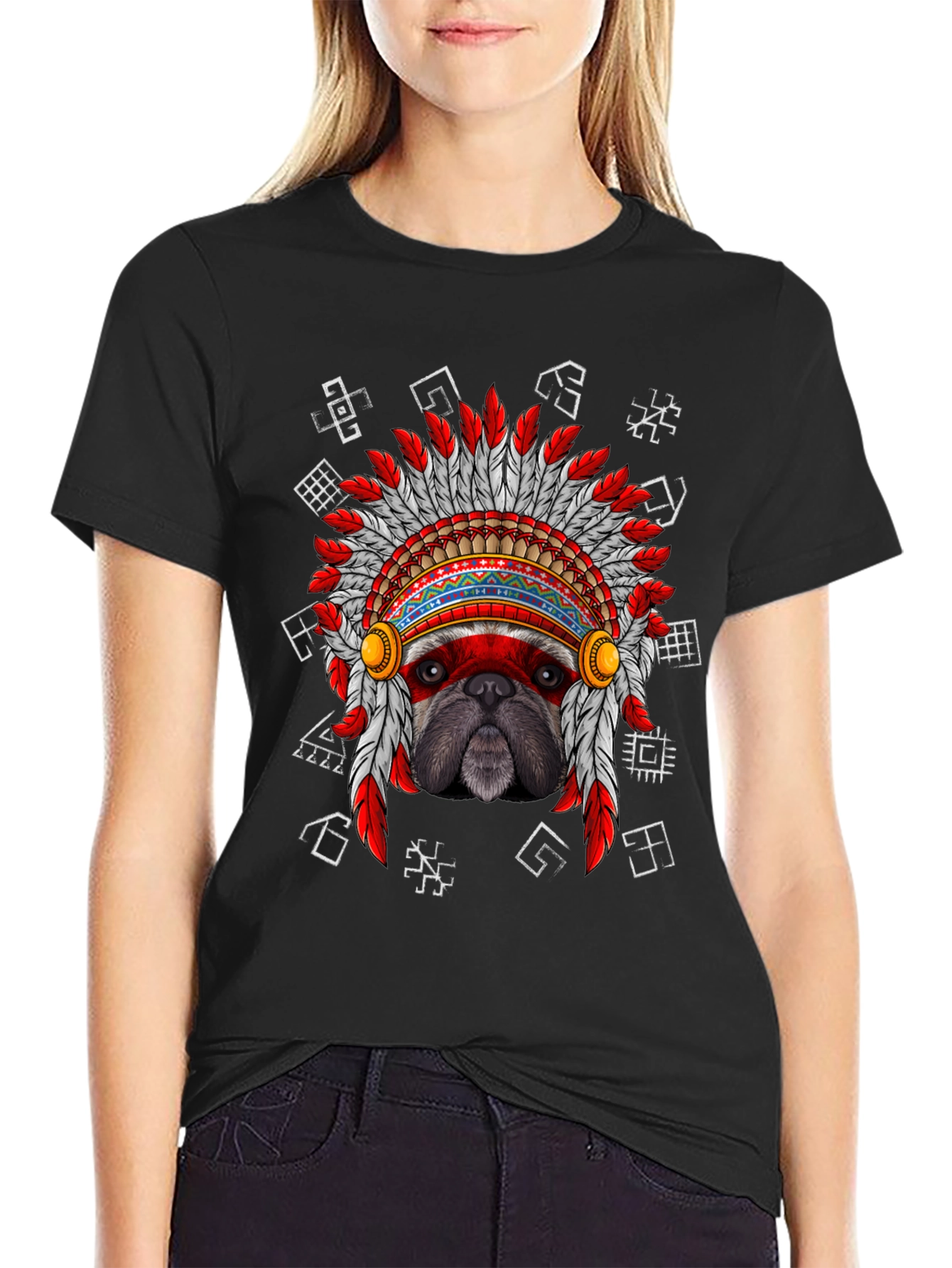 Bulldog Chief Headdress T-Shirt