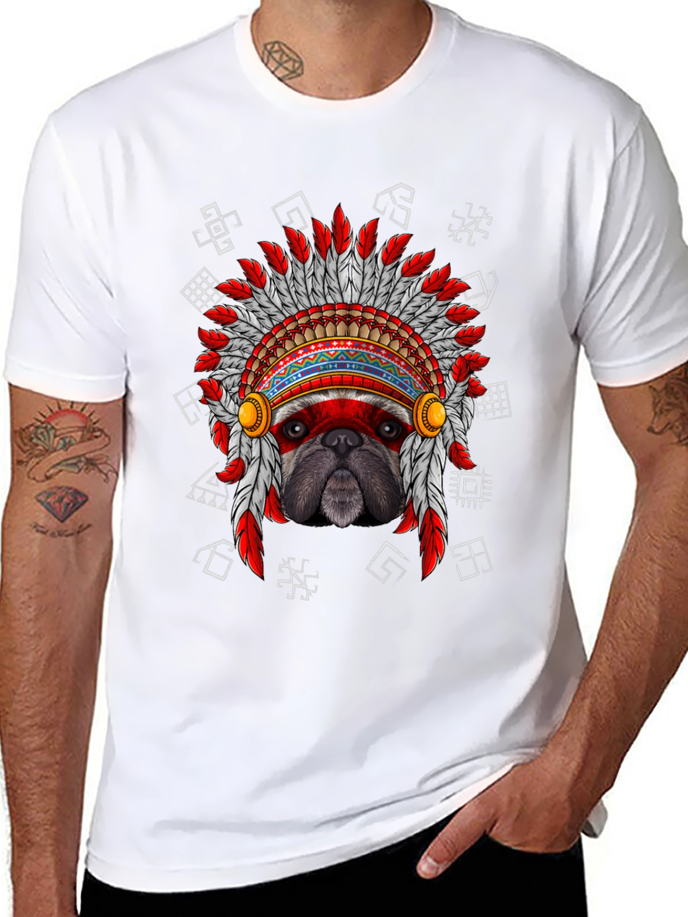 Bulldog Chief Headdress T-Shirt