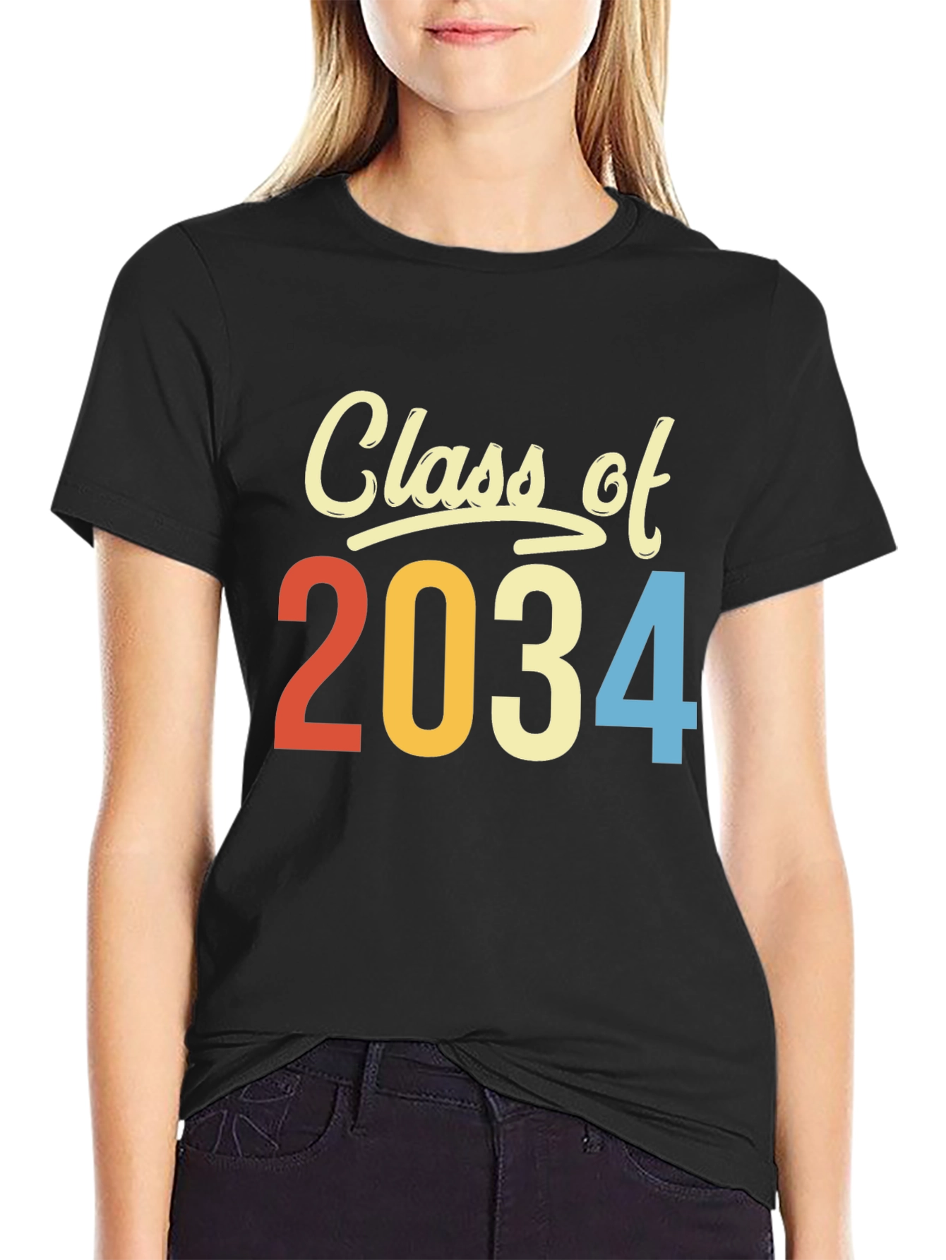 Class of 2034 T-Shirt Retro Style Graduation Tee