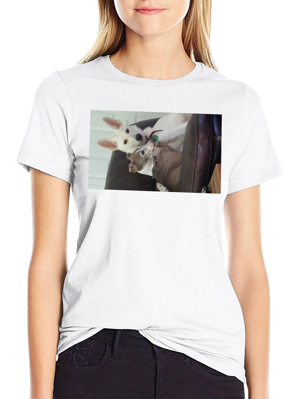 Dogs on Black T-Shirt
