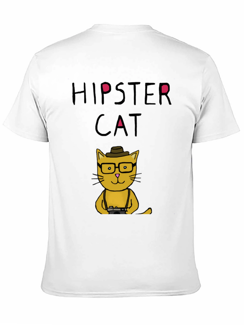 Hipster Cat Graphic T-Shirt