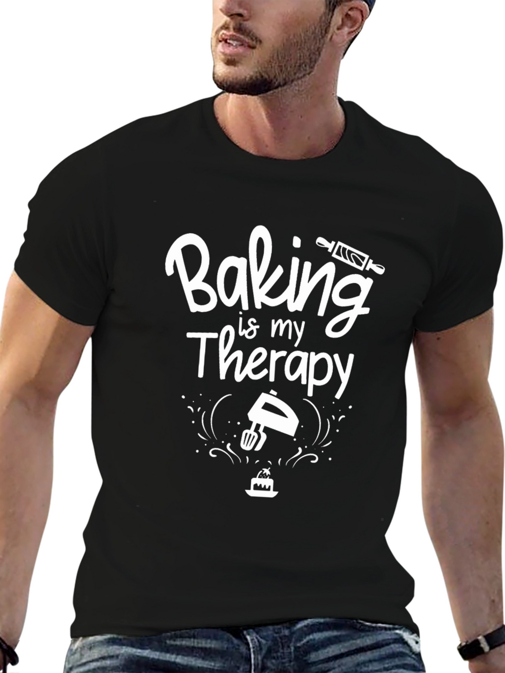 Baking is My Therapy Graphic T-Shirt